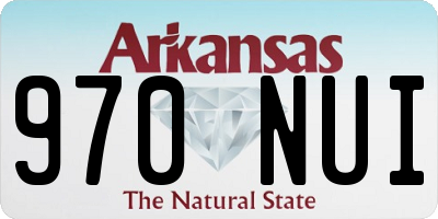 AR license plate 970NUI