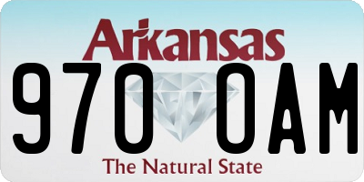 AR license plate 970OAM