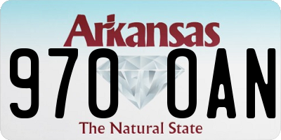 AR license plate 970OAN