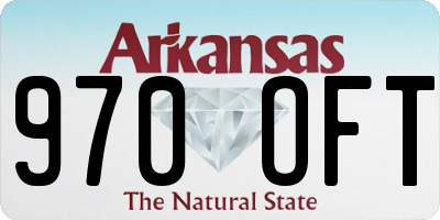 AR license plate 970OFT