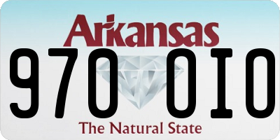 AR license plate 970OIO