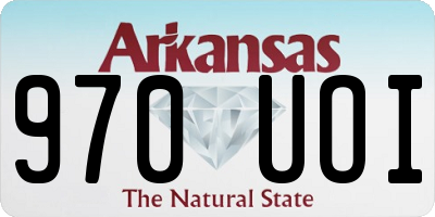 AR license plate 970UOI