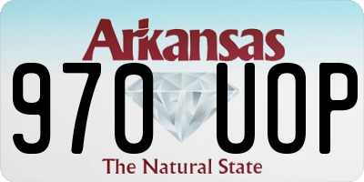 AR license plate 970UOP