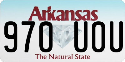 AR license plate 970UOU