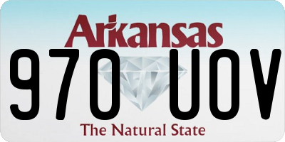 AR license plate 970UOV