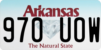 AR license plate 970UOW