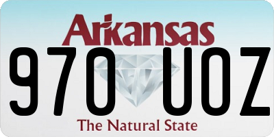 AR license plate 970UOZ