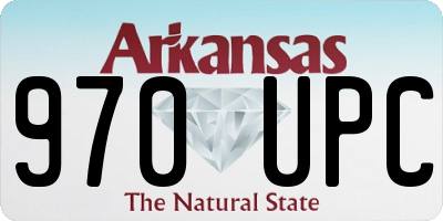 AR license plate 970UPC