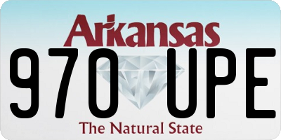AR license plate 970UPE