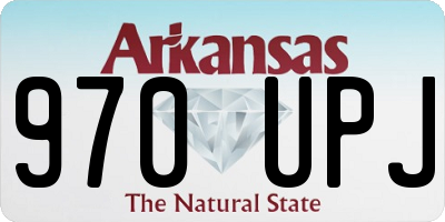 AR license plate 970UPJ