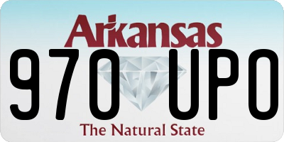 AR license plate 970UPO