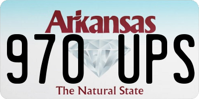 AR license plate 970UPS