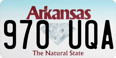 AR license plate 970UQA