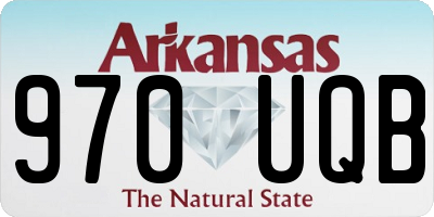 AR license plate 970UQB