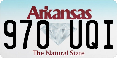 AR license plate 970UQI
