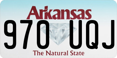 AR license plate 970UQJ