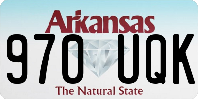 AR license plate 970UQK