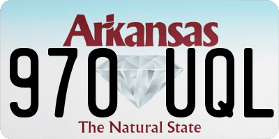 AR license plate 970UQL