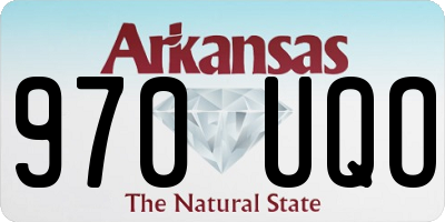 AR license plate 970UQO