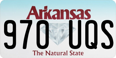 AR license plate 970UQS
