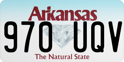 AR license plate 970UQV