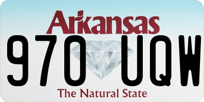 AR license plate 970UQW