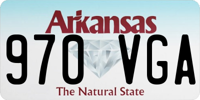 AR license plate 970VGA