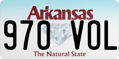 AR license plate 970VOL