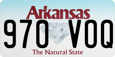 AR license plate 970VOQ