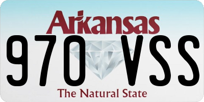 AR license plate 970VSS