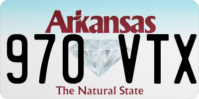 AR license plate 970VTX