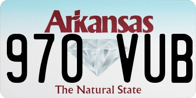 AR license plate 970VUB
