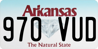 AR license plate 970VUD