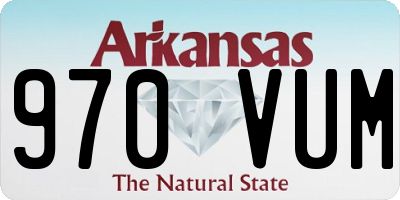 AR license plate 970VUM
