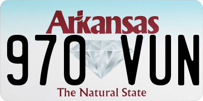 AR license plate 970VUN