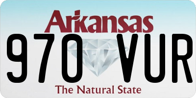 AR license plate 970VUR