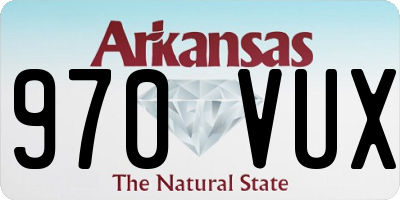 AR license plate 970VUX
