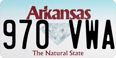 AR license plate 970VWA