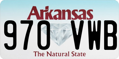 AR license plate 970VWB