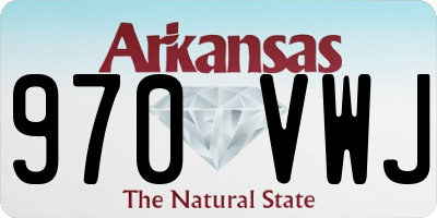 AR license plate 970VWJ