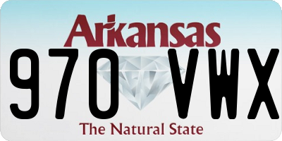 AR license plate 970VWX
