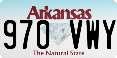 AR license plate 970VWY