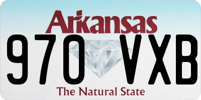 AR license plate 970VXB