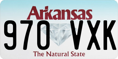 AR license plate 970VXK