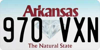 AR license plate 970VXN