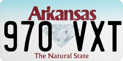 AR license plate 970VXT