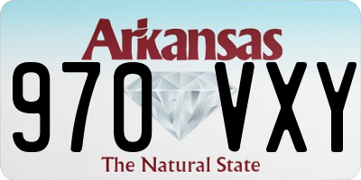 AR license plate 970VXY