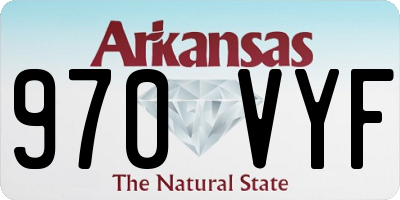AR license plate 970VYF