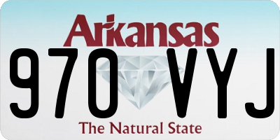 AR license plate 970VYJ
