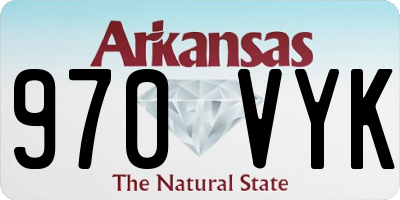AR license plate 970VYK